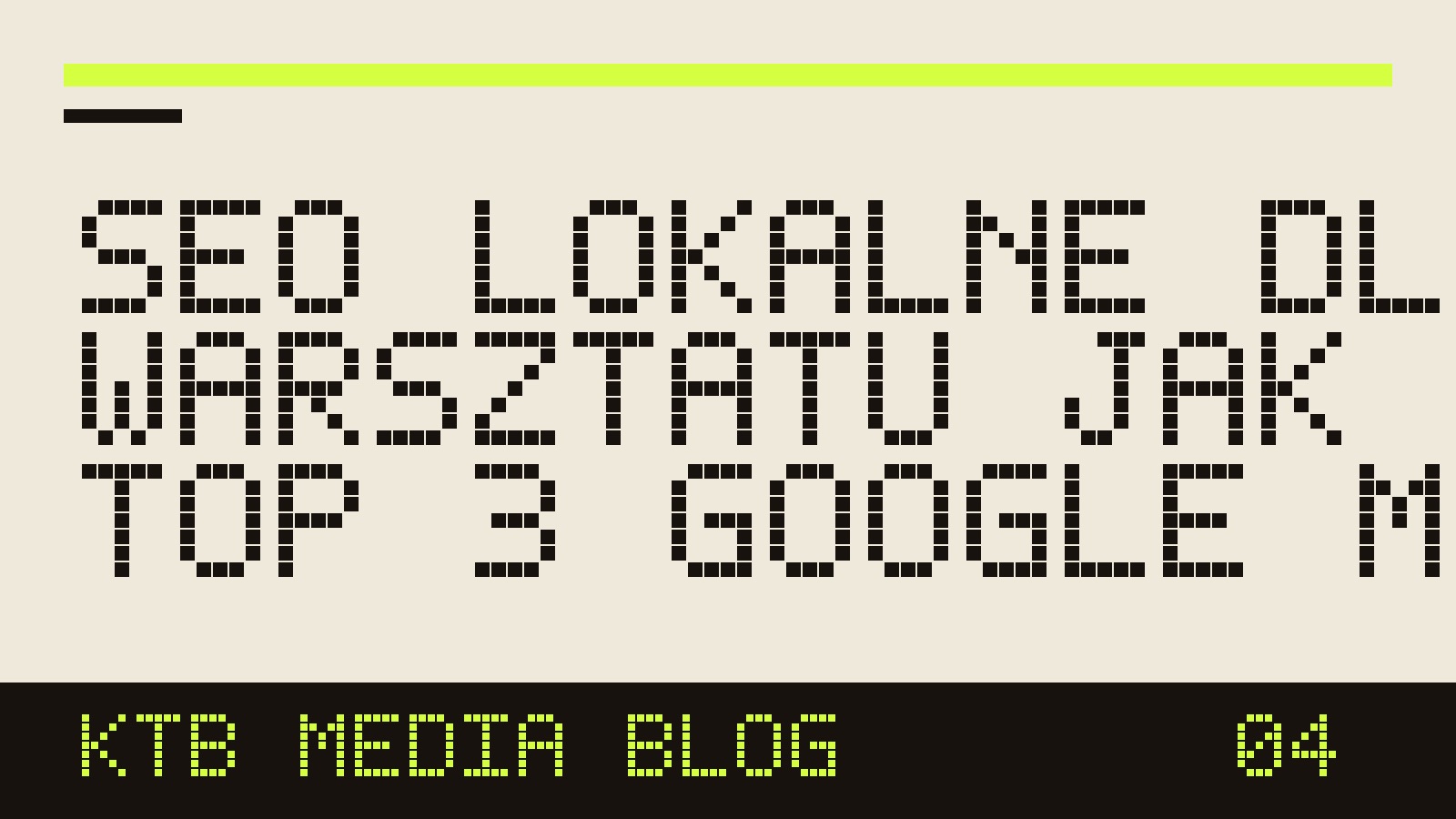 SEO lokalne dla warsztatu jak wejść w top 3 Google Maps